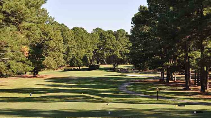 Le terrain de golf Stryker à Fort Bragg.