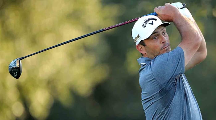 Francesco Molinari frappe un coup de départ lors du Cadence Bank Houston Open 2022.