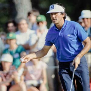 Seve Ballesteros est photographié lors du Masters de 1986.