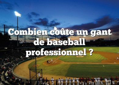 Combien coûte un gant de baseball professionnel ?