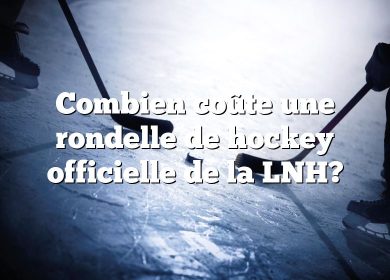 Combien coûte une rondelle de hockey officielle de la LNH?