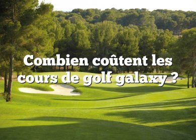 Combien coûtent les cours de golf galaxy ?