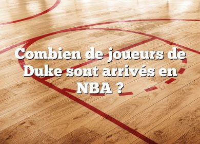 Combien de joueurs de Duke sont arrivés en NBA ?