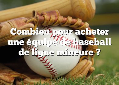 Combien pour acheter une équipe de baseball de ligue mineure ?