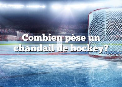 Combien pèse un chandail de hockey?