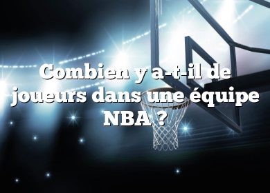 Combien y a-t-il de joueurs dans une équipe NBA ?