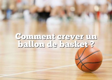 Comment crever un ballon de basket ?