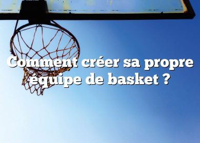 Comment créer sa propre équipe de basket ?