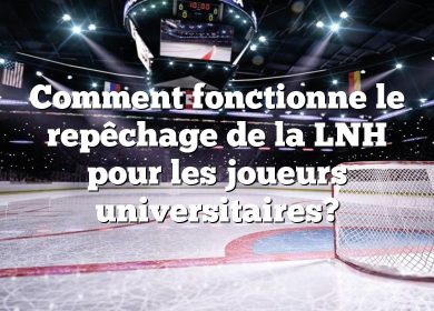 Comment fonctionne le repêchage de la LNH pour les joueurs universitaires?