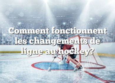 Comment fonctionnent les changements de ligne au hockey?