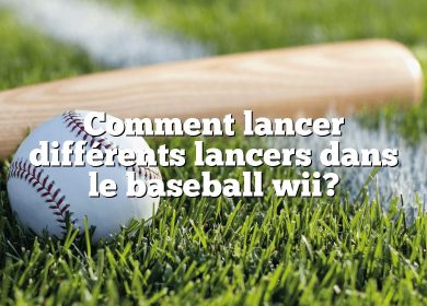Comment lancer différents lancers dans le baseball wii?