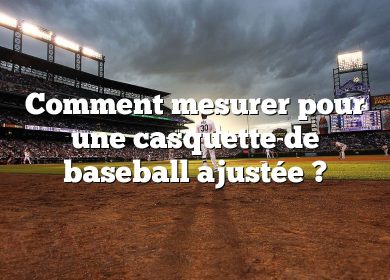 Comment mesurer pour une casquette de baseball ajustée ?