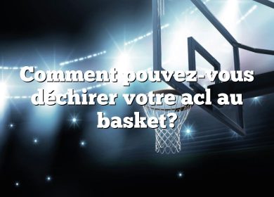 Comment pouvez-vous déchirer votre acl au basket?