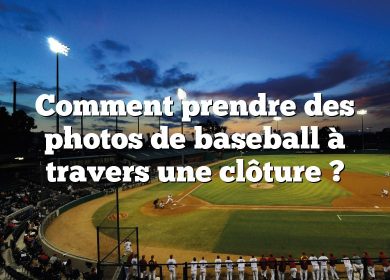 Comment prendre des photos de baseball à travers une clôture ?