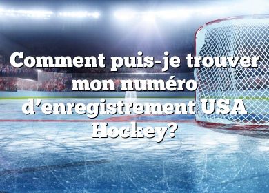 Comment puis-je trouver mon numéro d’enregistrement USA Hockey?