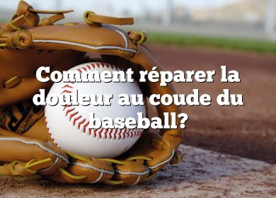 Comment réparer la douleur au coude du baseball?