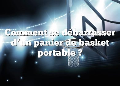 Comment se débarrasser d’un panier de basket portable ?