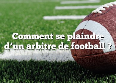 Comment se plaindre d’un arbitre de football ?