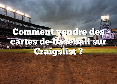 Comment vendre des cartes de baseball sur Craigslist ?