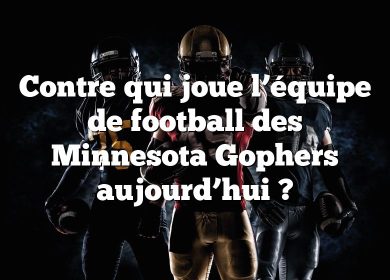 Contre qui joue l’équipe de football des Minnesota Gophers aujourd’hui ?