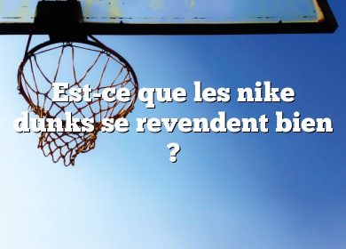 Est-ce que les nike dunks se revendent bien ?