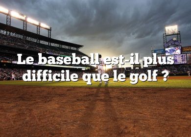 Le baseball est-il plus difficile que le golf ?