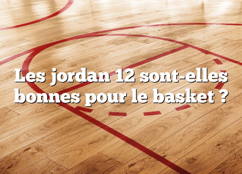 Les jordan 12 sont-elles bonnes pour le basket ?
