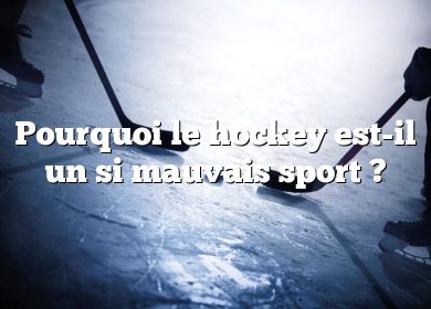 Pourquoi le hockey est-il un si mauvais sport ?