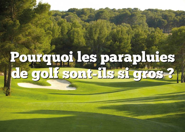 Pourquoi les parapluies de golf sont-ils si gros ?