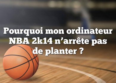 Pourquoi mon ordinateur NBA 2k14 n’arrête pas de planter ?