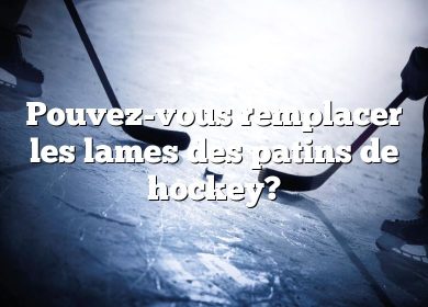 Pouvez-vous remplacer les lames des patins de hockey?
