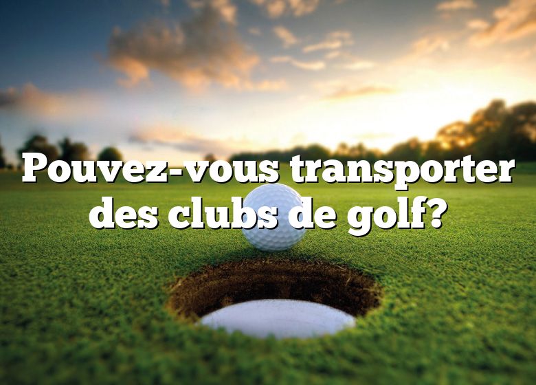 Pouvez-vous transporter des clubs de golf?