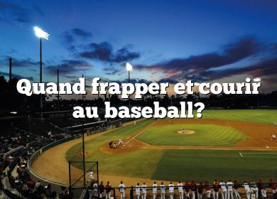 Quand frapper et courir au baseball?