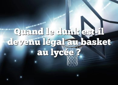 Quand le dunk est-il devenu légal au basket au lycée ?