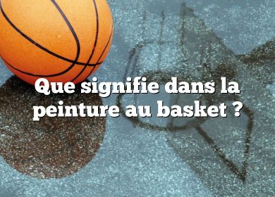 Que signifie dans la peinture au basket ?