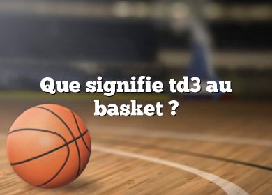 Que signifie td3 au basket ?