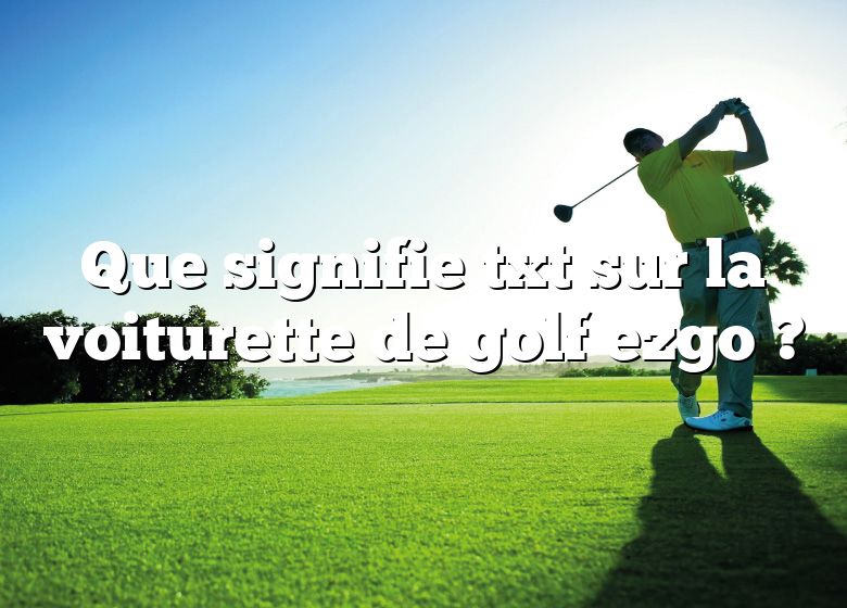 Que signifie txt sur la voiturette de golf ezgo ?