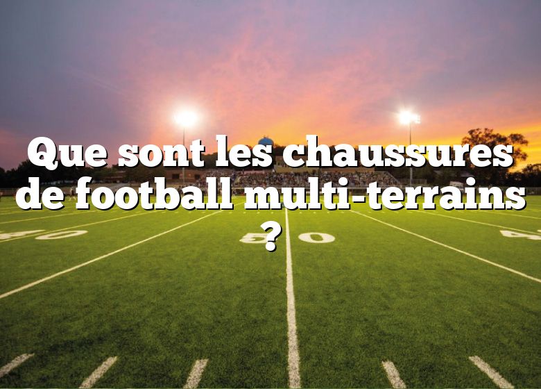 Que sont les chaussures de football multi-terrains ?