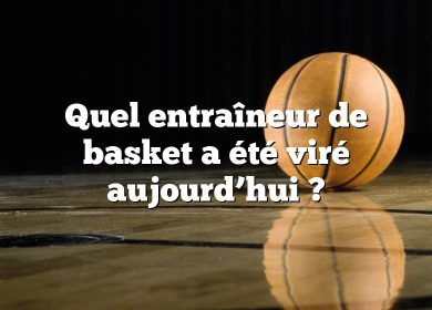 Quel entraîneur de basket a été viré aujourd’hui ?