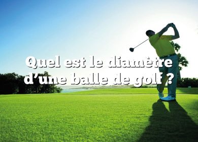 Quel est le diamètre d’une balle de golf ?