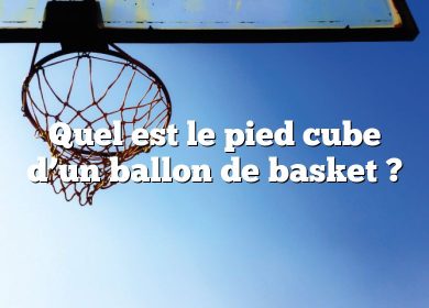 Quel est le pied cube d’un ballon de basket ?