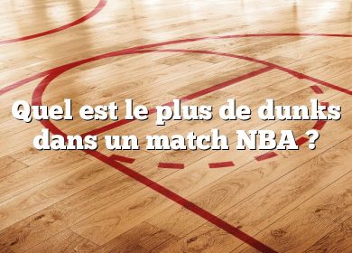 Quel est le plus de dunks dans un match NBA ?