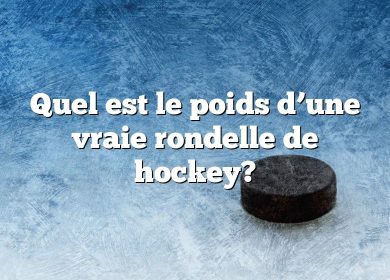 Quel est le poids d’une vraie rondelle de hockey?