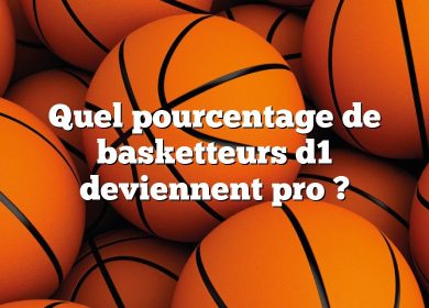 Quel pourcentage de basketteurs d1 deviennent pro ?