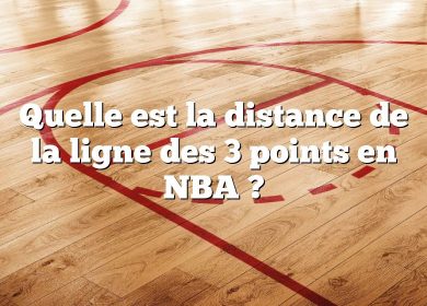 Quelle est la distance de la ligne des 3 points en NBA ?