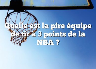 Quelle est la pire équipe de tir à 3 points de la NBA ?