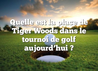 Quelle est la place de Tiger Woods dans le tournoi de golf aujourd’hui ?