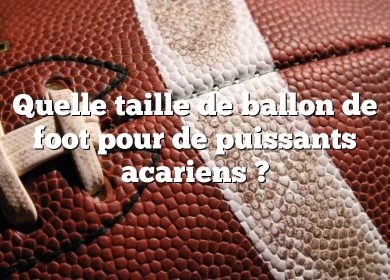 Quelle taille de ballon de foot pour de puissants acariens ?