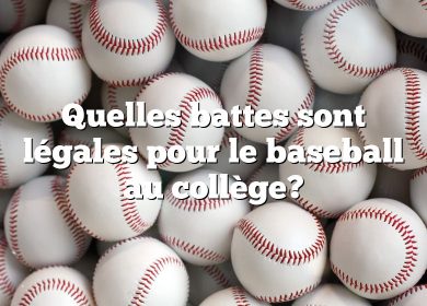 Quelles battes sont légales pour le baseball au collège?