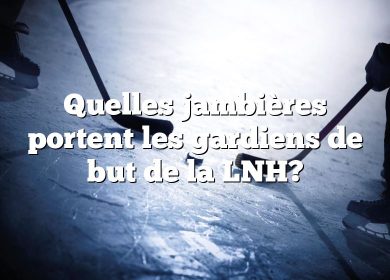 Quelles jambières portent les gardiens de but de la LNH?